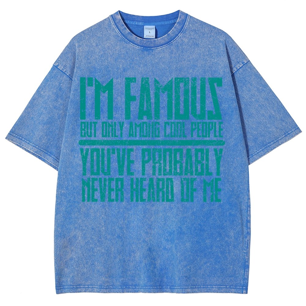 I’m Famous Among Cool People Vintage Distressed T-shirt