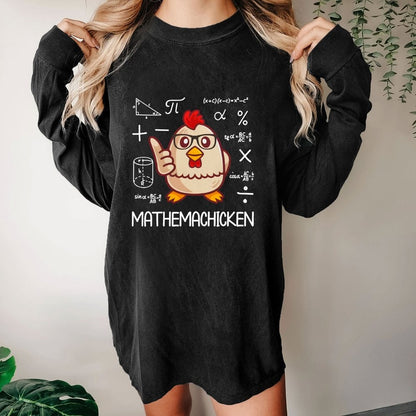 Math Pun Washed Long Sleeve Tee
