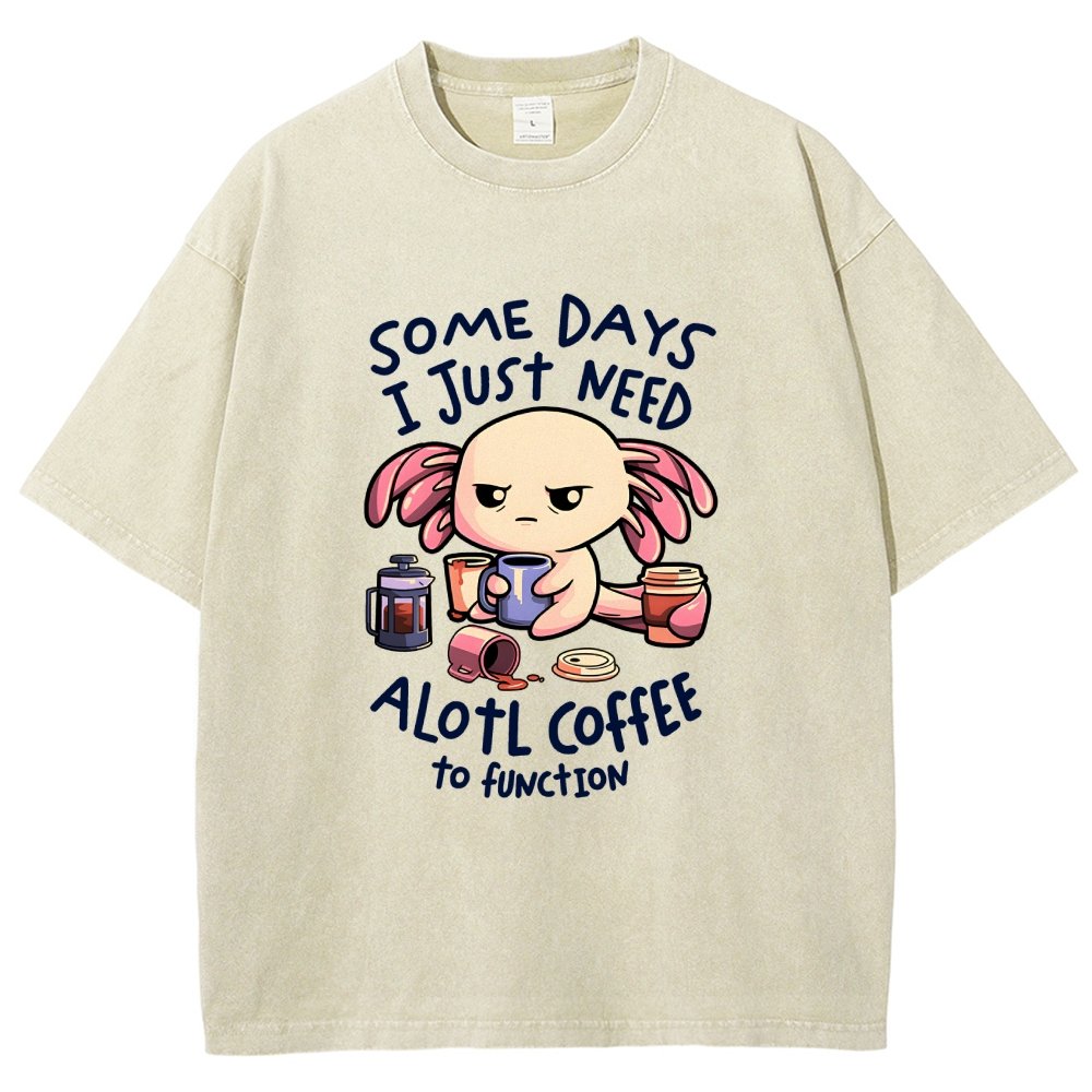 Alotl Coffee Vintage Distressed T-shirt