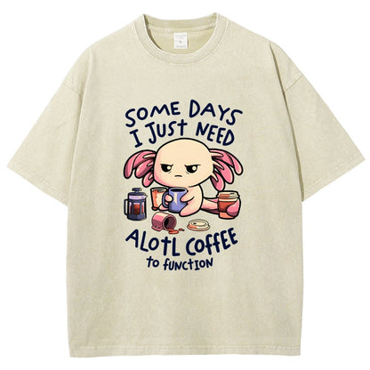 Alotl Coffee Vintage Distressed T-shirt
