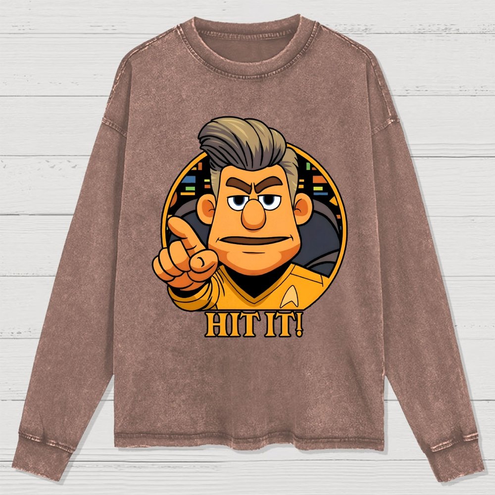 Hit It Washed Long Sleeve Tee