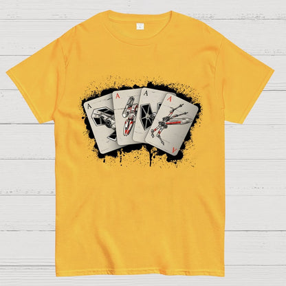Spaceship Poker Geek T-Shirt