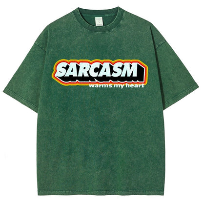 Sarcasm Warms My Heart Vintage Distressed T-shirt