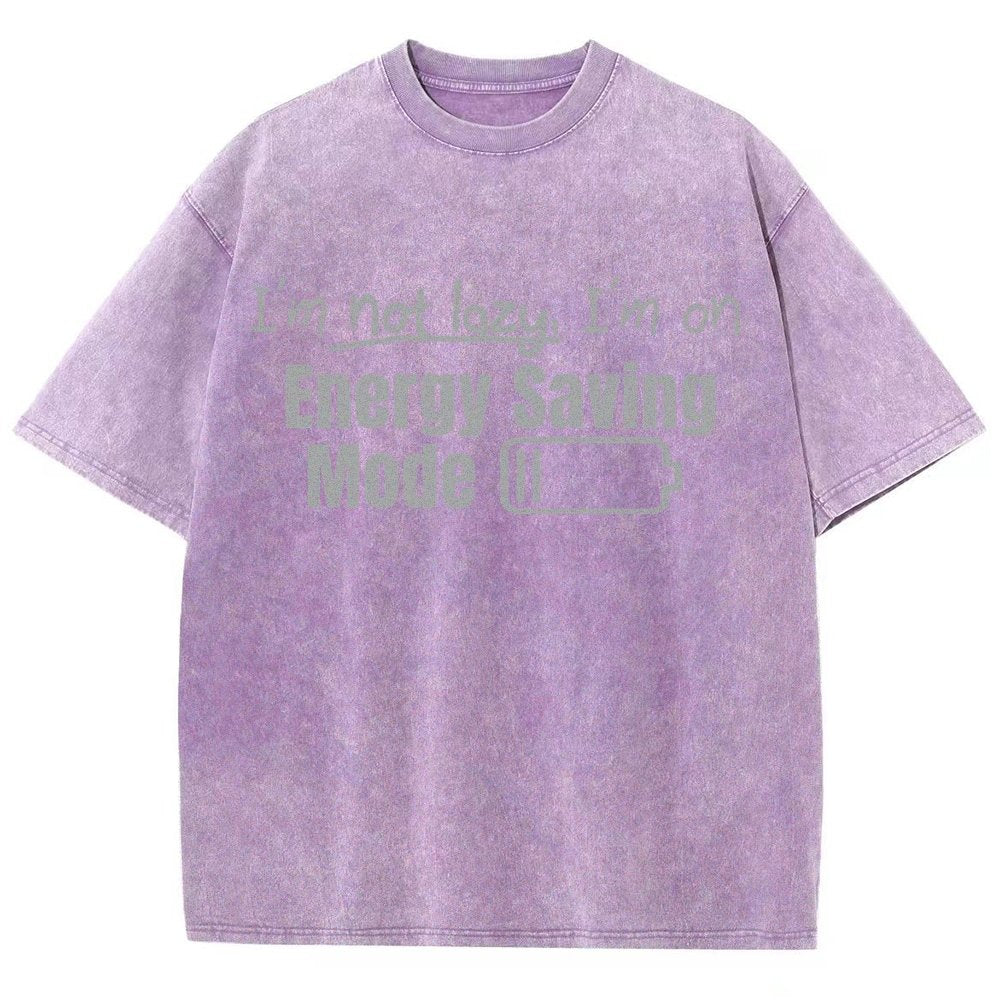 Tees I'm Not Lazy Energy Saving Mode Sarcastic Vintage Distressed T-shirt