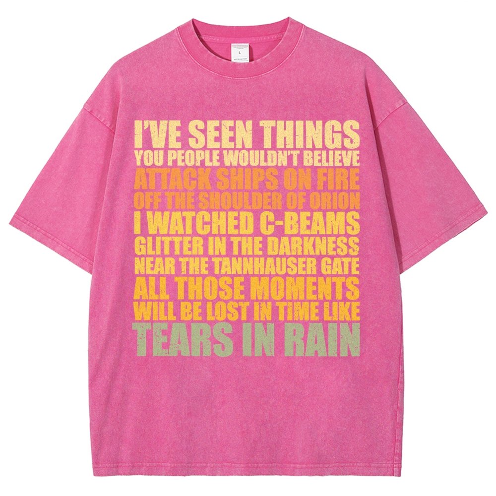Tears In Rain Vintage Distressed T-shirt