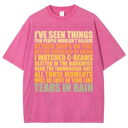 Tears In Rain Vintage Distressed T-shirt