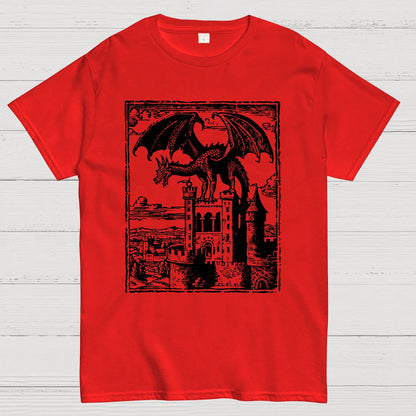 Dragon Vintage Dark Art Graphic Geek T-Shirt