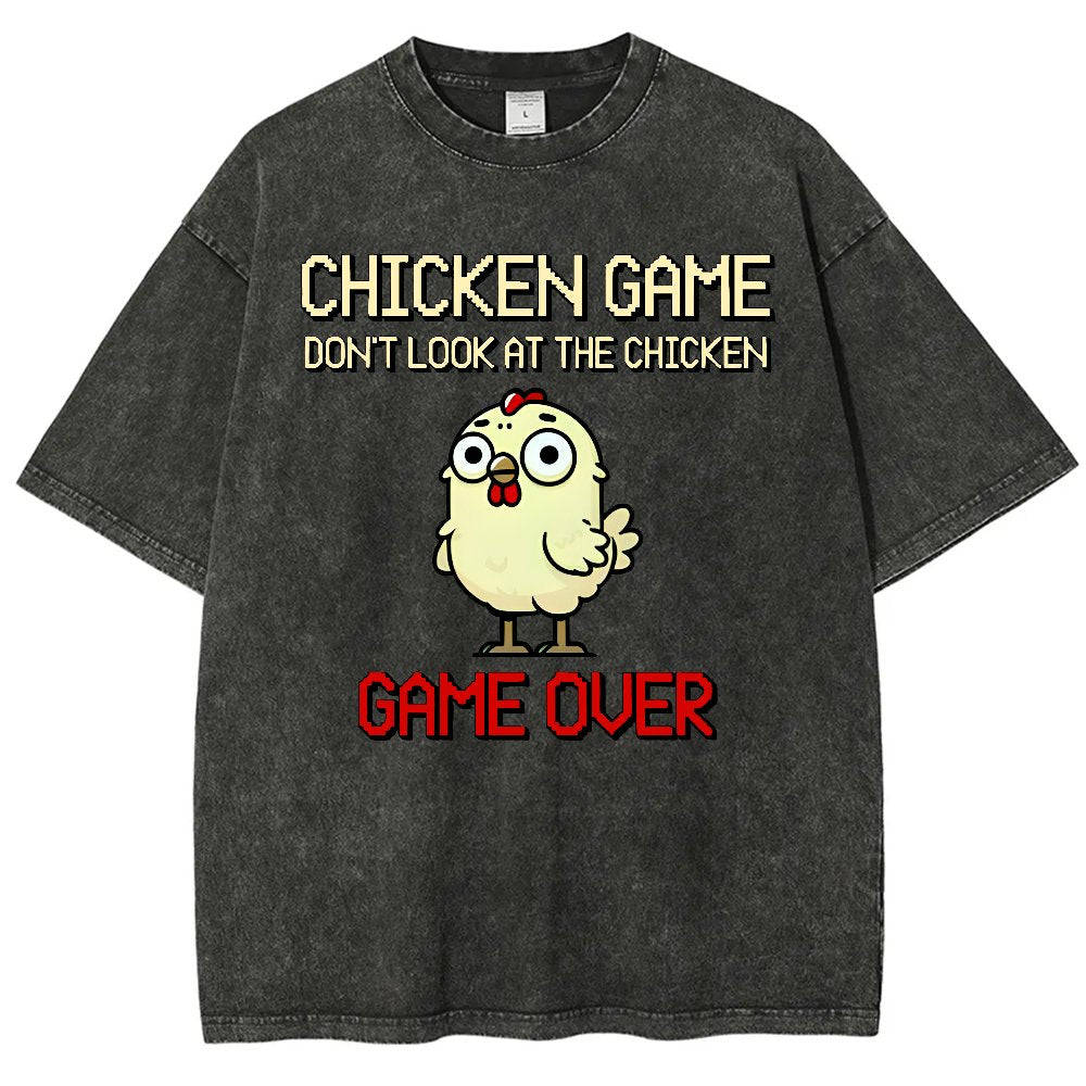 Chicken Game Vintage Washed T-shirt