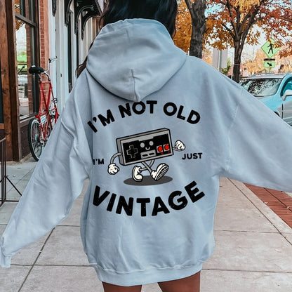 I'm Not Old Printed Back Unisex Cotton Hoodie