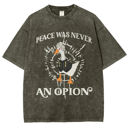 Peace Was Never An Opion Vintage Distressed T-shirt