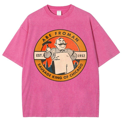 Al Froman - The Sausage Pro of Chicago-1952 Vintage Distressed T-shirt