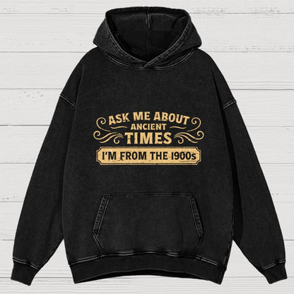 Ask Me About Ancient Times Vintage Distressed Hoodie