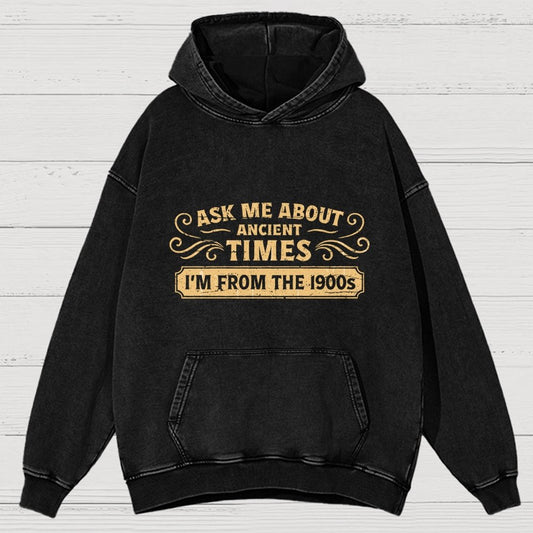 Ask Me About Ancient Times Vintage Distressed Hoodie