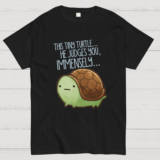 This turtle.. he judges you. Essential Geeky T-Shirt