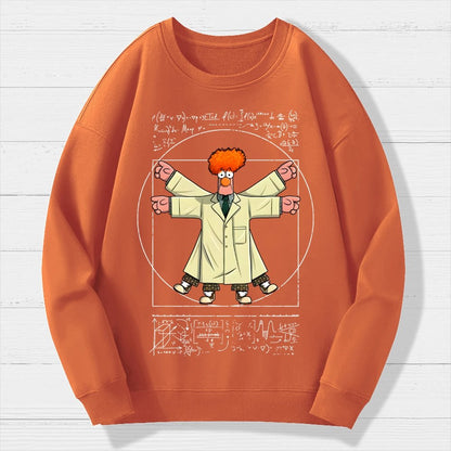 Vitruvian Puppet Geek Cotton Sweatshirt