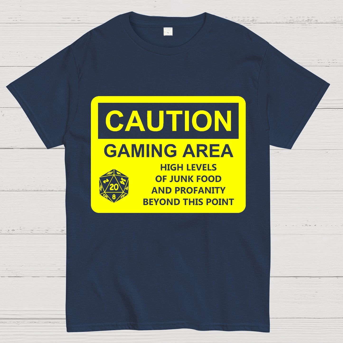 CAUTION GAMING AREA Geek T-Shirt