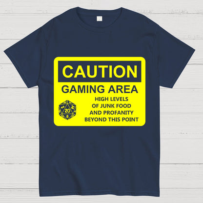 CAUTION GAMING AREA Geek T-Shirt