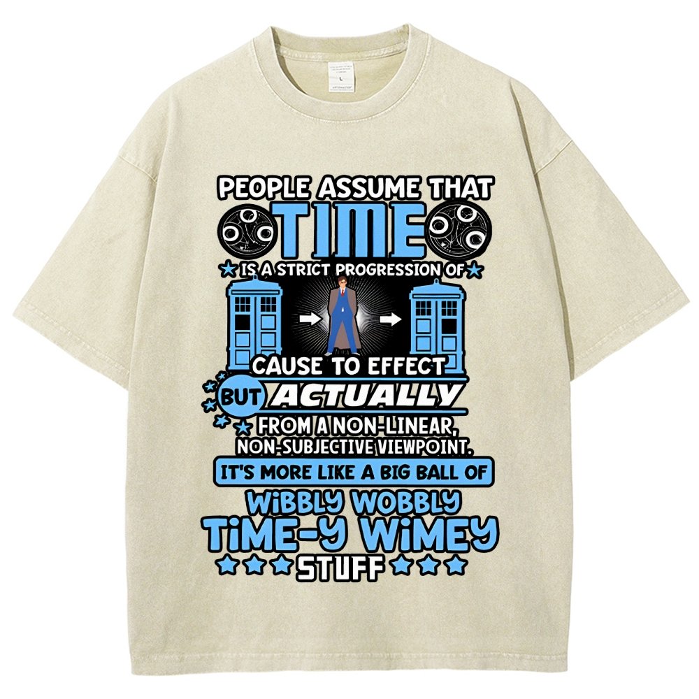 Wibbly Wobbly Timey Wimey Stuff  Vintage Distressed T-shirt