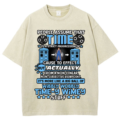 Wibbly Wobbly Timey Wimey Stuff  Vintage Distressed T-shirt