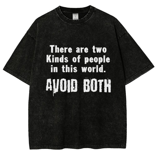 There Are Two Kinds Of People In This World Vintage Distressed T-shirt
