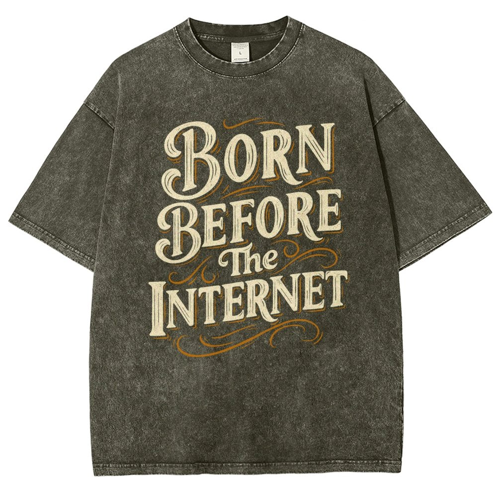 Born Before The Internet Vintage Distressed T-shirt