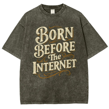Born Before The Internet Vintage Distressed T-shirt