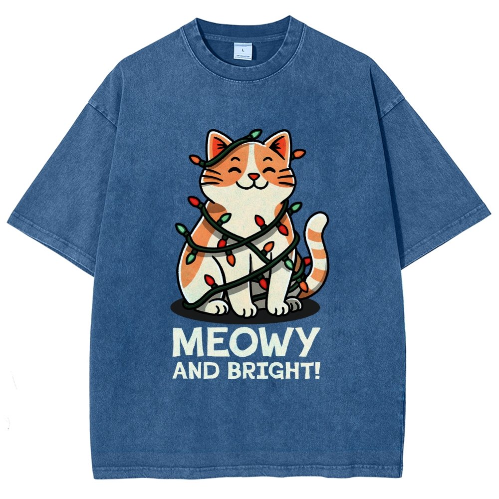 Meowy And Bright! Vintage Distressed T-shirt