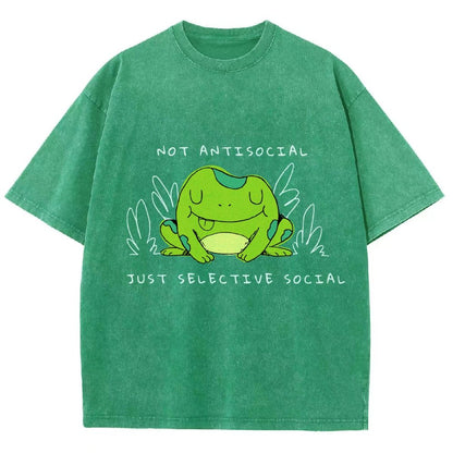 Not Antisocial... Just Selective Social Vintage Distressed T-shirt