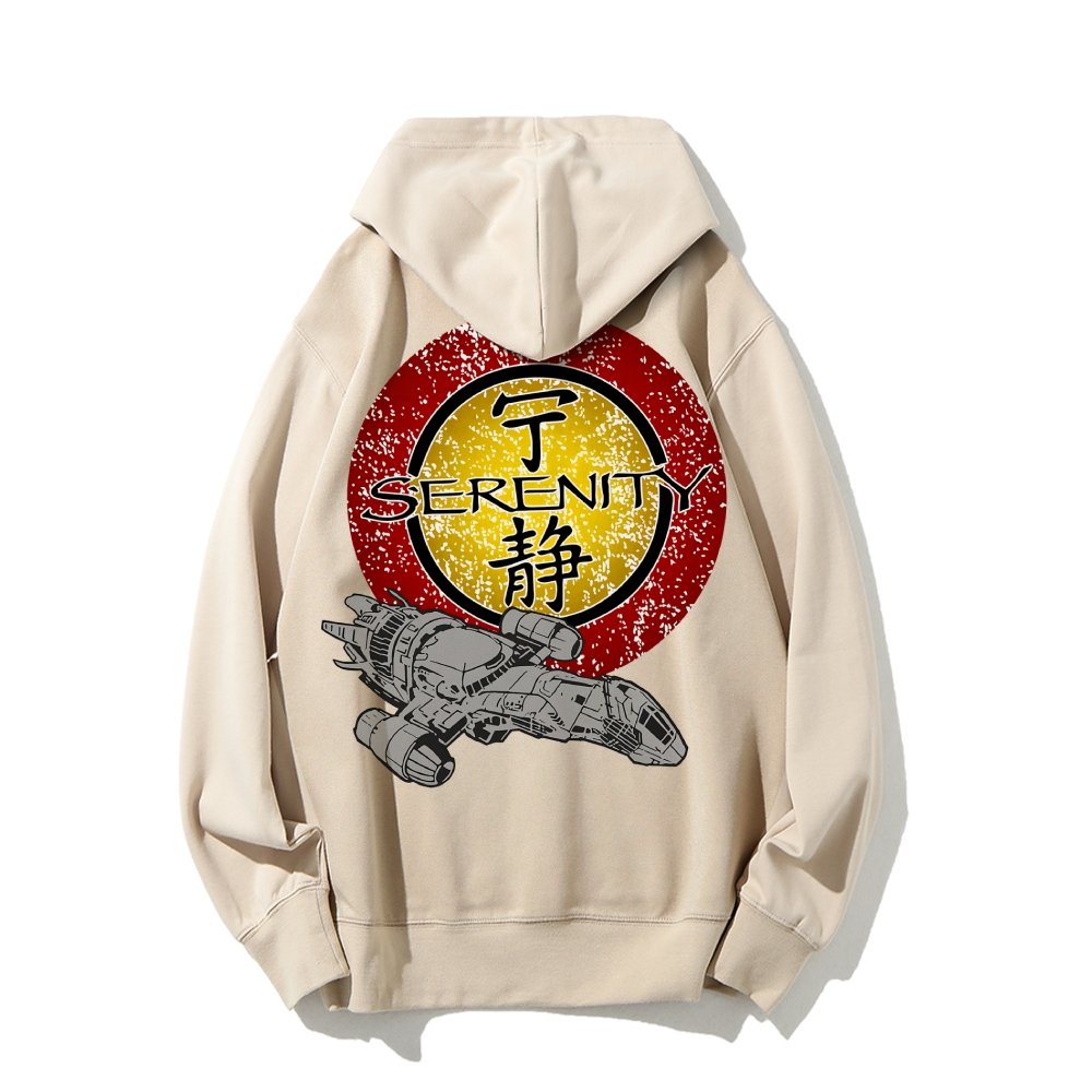 Firefly Mysterious Spacecraft Printed Back Cotton Hoodie
