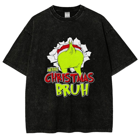 Merry Christmas Bruh Vintage Distressed T-shirt