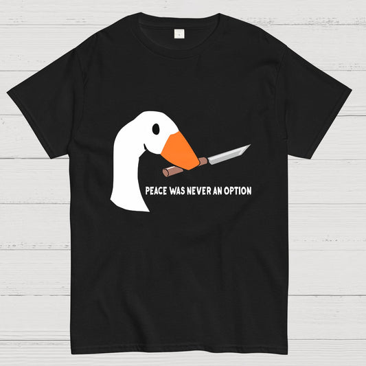 Peace Was Never An Option Duck Nerdy T-Shirt