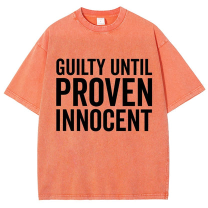 Guilty Until Proven Innocent Vintage Distressed T-shirt