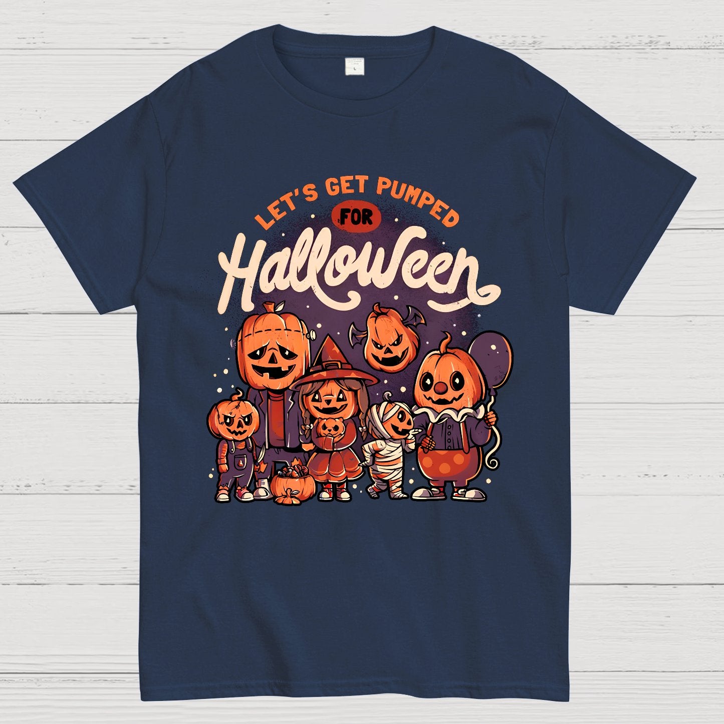 Pumped for Halloween - Cute Pumpkin Geek T-Shirt