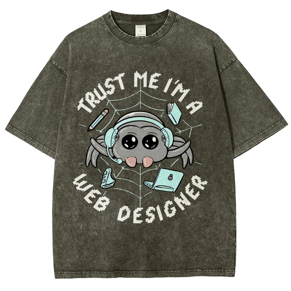 TRUST ME I'M A WEB DESIGNER Vintage Distressed T-shirt