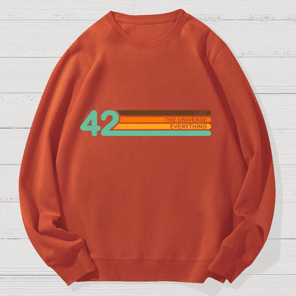 42  Life The Universe And Everything Geek Cotton Sweatshirt