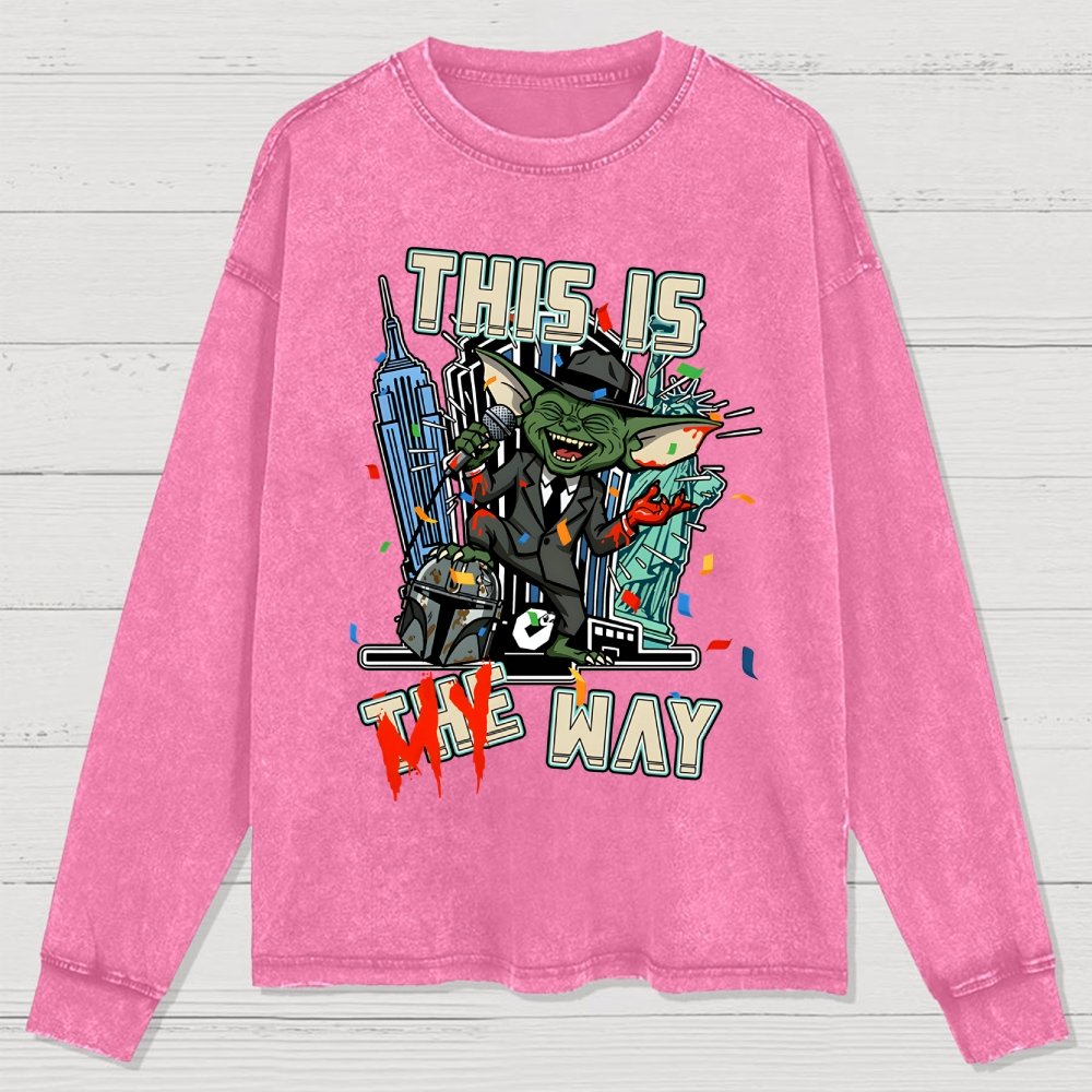 My WAY Washed Long Sleeve Tee