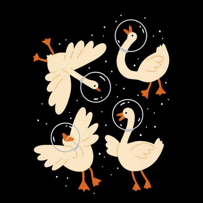 Geese In Space Nerdy T-Shirt