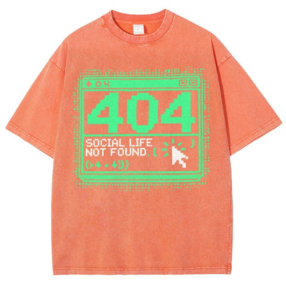 404 Social Life Not Found Vintage Distressed T-shirt