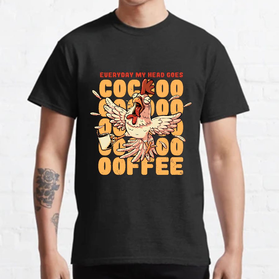 Cocoffee Funny Chicken Nerdy T-Shirt