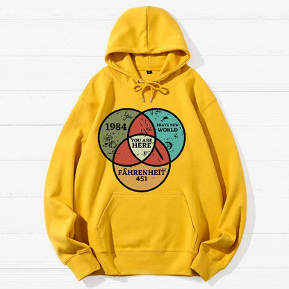 You Are Here Geek Cotton Hoodie