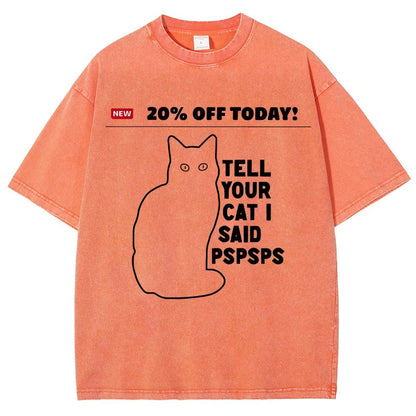 Tell Your Cat Vintage Distressed T-shirt