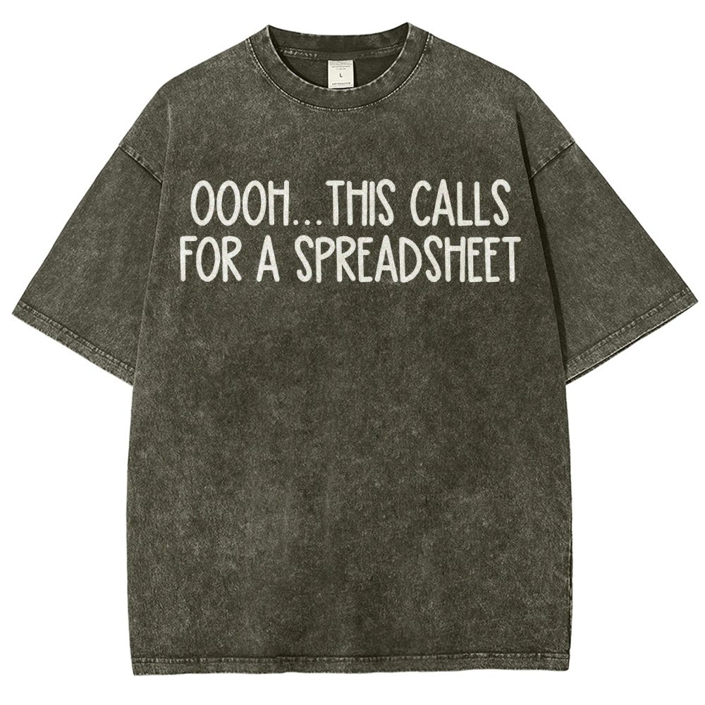 Oooh This Calls For A Spreadsheet Vintage Distressed T-shirt