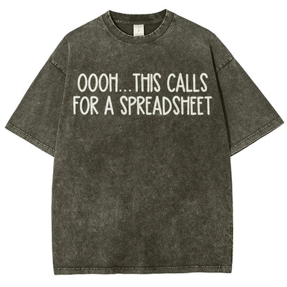Oooh This Calls For A Spreadsheet Vintage Distressed T-shirt