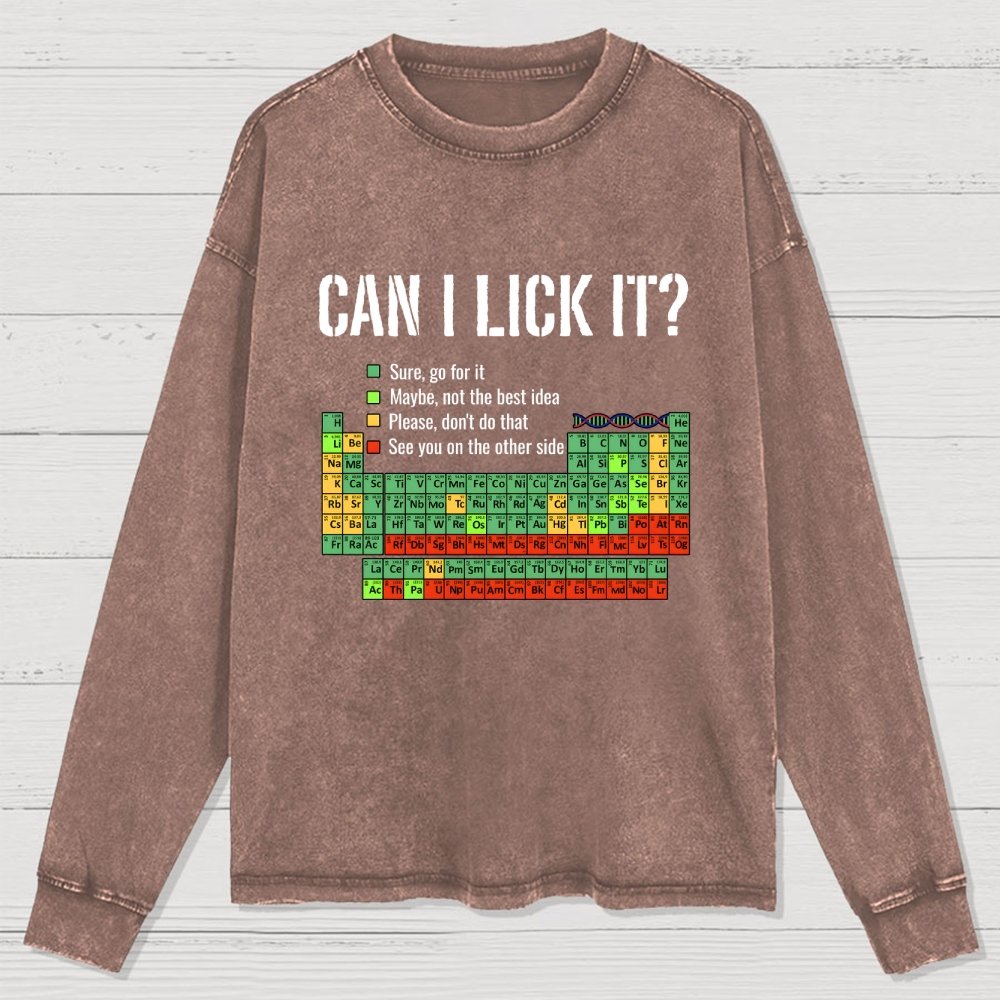 Can I Lick It Washed Long Sleeve Tee