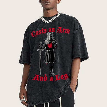 Black Knight Debt Vintage Distressed T-shirt