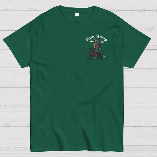 Run Away Front And Back Printing Geek T-Shirt