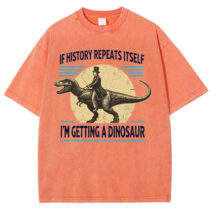 I'm Getting a Dinosaur Vintage Distressed T-shirt