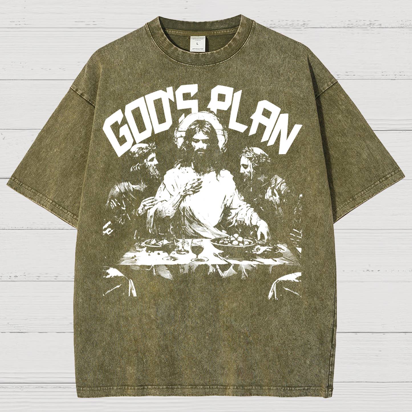 Unisex God's Plan Vintage Distressed T-shirt