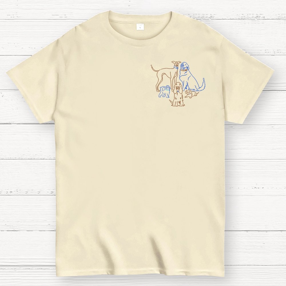 I Like Dogs More Than People Front And Back Printing Geek T-Shirt