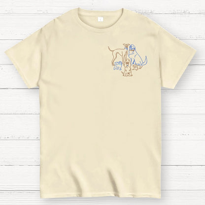 I Like Dogs More Than People Front And Back Printing Geek T-Shirt
